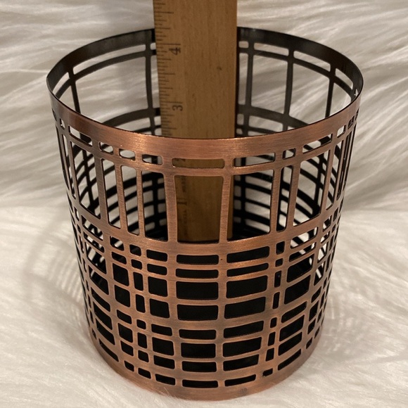 Yankee Candle 22-oz Jar Holder, Cooper Color, Art Deco Design, NWTags attached - Picture 7 of 10